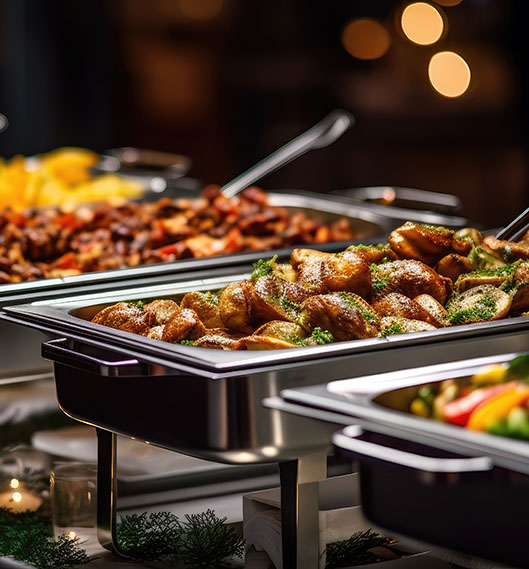 dinner buffet for an event